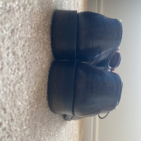 Slick Exotica Shoes Genuine Alligator Brown - Picture 2 of 3